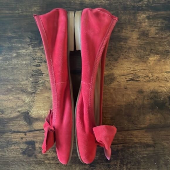 Otisopse Suede Red Bow Flats size 39/9 Made in Italy - Picture 3 of 6